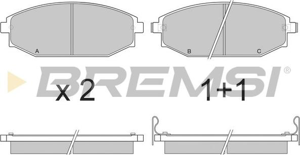 Bremsi BP2871 - Тормозные колодки, дисковые, комплект autosila-amz.com