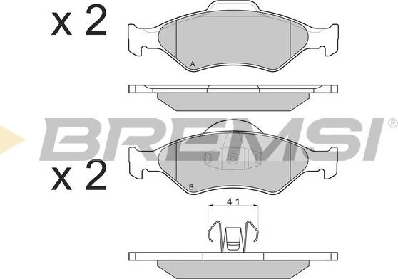 Bremsi BP2873 - Тормозные колодки, дисковые, комплект autosila-amz.com