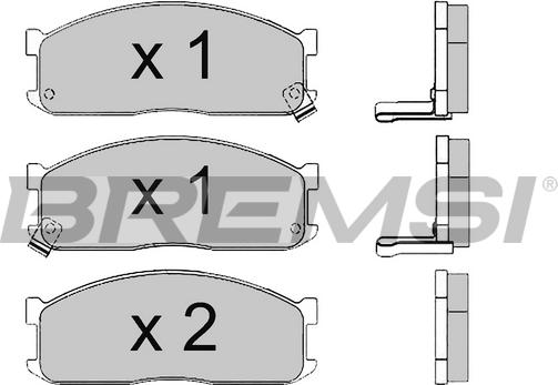 Bremsi BP2390 - Тормозные колодки, дисковые, комплект autosila-amz.com