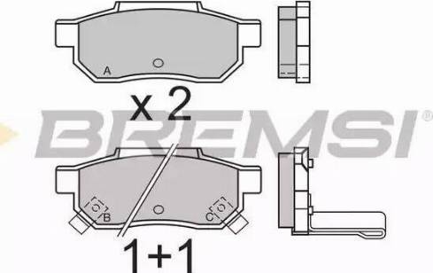 Bremsi BP2397 - Тормозные колодки, дисковые, комплект autosila-amz.com