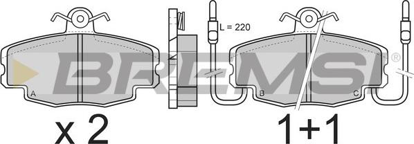 Bremsi BP2360 - Тормозные колодки, дисковые, комплект autosila-amz.com