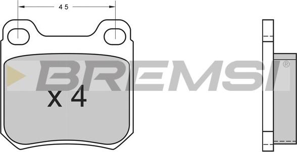 Bremsi BP2368 - Тормозные колодки, дисковые, комплект autosila-amz.com