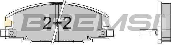 Bremsi BP2367 - Тормозные колодки, дисковые, комплект autosila-amz.com