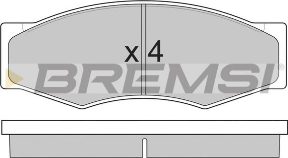 Bremsi BP2302 - Тормозные колодки, дисковые, комплект autosila-amz.com