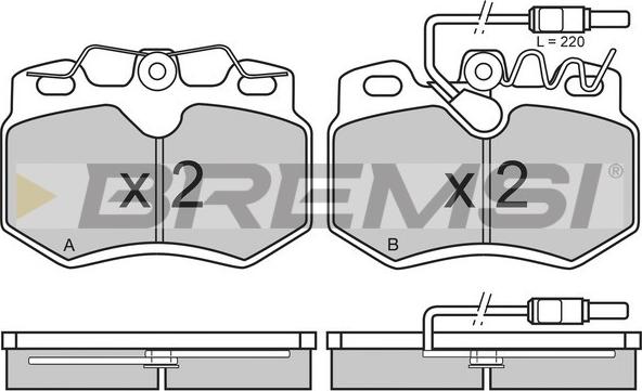 Bremsi BP2311 - Тормозные колодки, дисковые, комплект autosila-amz.com