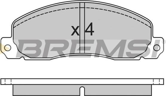 Bremsi BP2312 - Тормозные колодки, дисковые, комплект autosila-amz.com