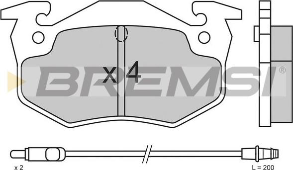 Bremsi BP2338 - Тормозные колодки, дисковые, комплект autosila-amz.com