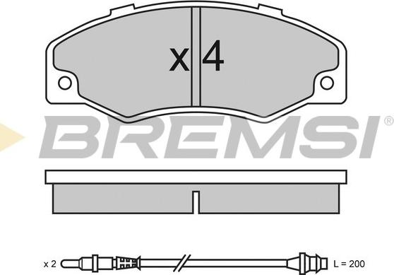 Bremsi BP2320 - Тормозные колодки, дисковые, комплект autosila-amz.com