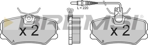 Bremsi BP2379 - Тормозные колодки, дисковые, комплект autosila-amz.com