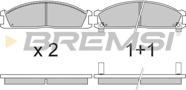 Bremsi BP2370 - Тормозные колодки, дисковые, комплект autosila-amz.com