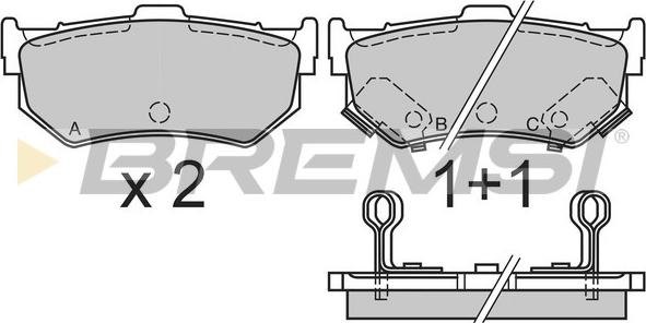 Bremsi BP2291 - Тормозные колодки, дисковые, комплект autosila-amz.com