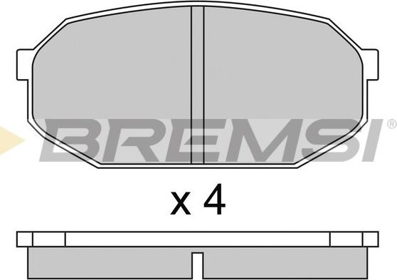 Bremsi BP2249 - Тормозные колодки, дисковые, комплект autosila-amz.com