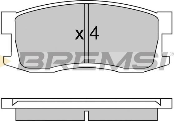 Bremsi BP2244 - Тормозные колодки, дисковые, комплект autosila-amz.com