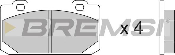 Bremsi BP2240 - Тормозные колодки, дисковые, комплект autosila-amz.com