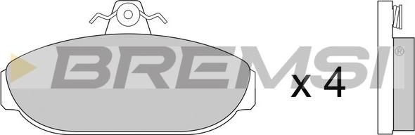 Bremsi BP2248 - Тормозные колодки, дисковые, комплект autosila-amz.com