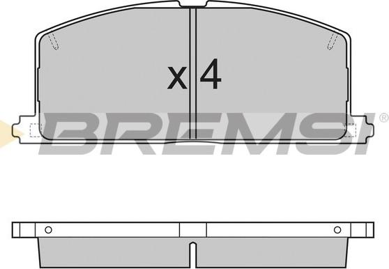 Bremsi BP2255 - Тормозные колодки, дисковые, комплект autosila-amz.com