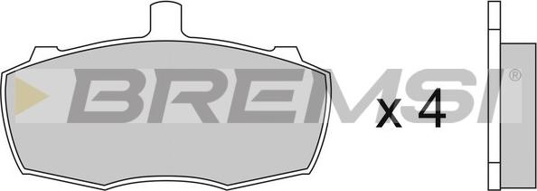 Bremsi BP2252 - Тормозные колодки, дисковые, комплект autosila-amz.com