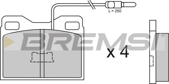 Bremsi BP2264 - Тормозные колодки, дисковые, комплект autosila-amz.com