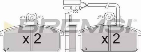 Bremsi BP2265 - Тормозные колодки, дисковые, комплект autosila-amz.com