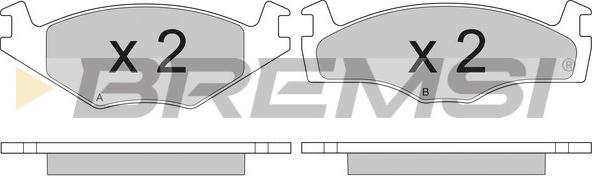 Bremsi BP2260 - Тормозные колодки, дисковые, комплект autosila-amz.com