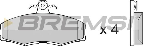 Bremsi BP2208 - Тормозные колодки, дисковые, комплект autosila-amz.com