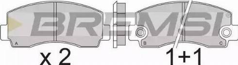 Bremsi BP2215 - Тормозные колодки, дисковые, комплект autosila-amz.com