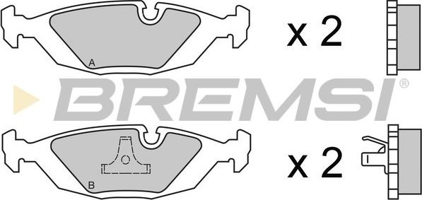 Bremsi BP2236 - Тормозные колодки, дисковые, комплект autosila-amz.com
