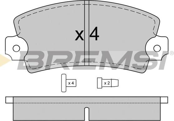 Bremsi BP2220 - Тормозные колодки, дисковые, комплект autosila-amz.com