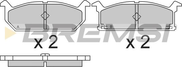 Bremsi BP2279 - Тормозные колодки, дисковые, комплект autosila-amz.com