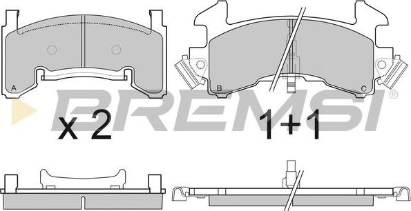 Bremsi BP2796 - Тормозные колодки, дисковые, комплект autosila-amz.com