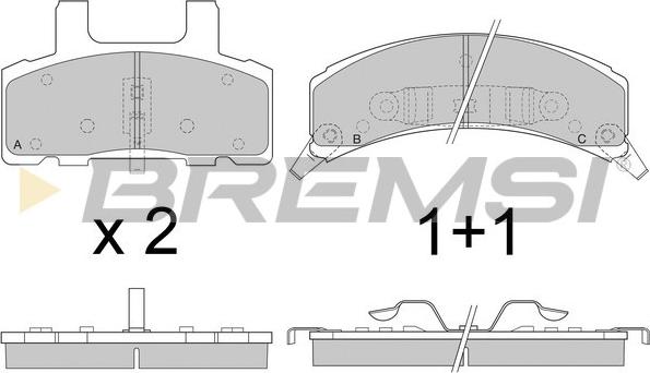 Bremsi BP2790 - Тормозные колодки, дисковые, комплект autosila-amz.com