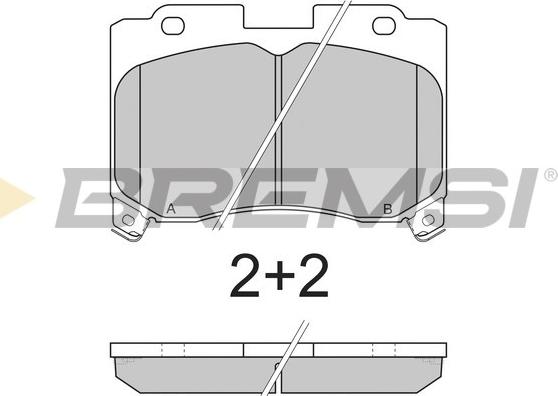 Bremsi BP2740 - Тормозные колодки, дисковые, комплект autosila-amz.com