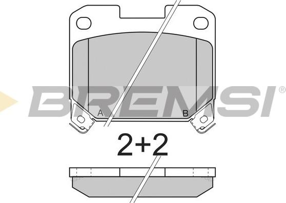 Bremsi BP2741 - Тормозные колодки, дисковые, комплект autosila-amz.com