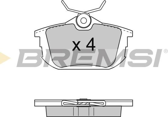 Bremsi BP2742 - Тормозные колодки, дисковые, комплект autosila-amz.com