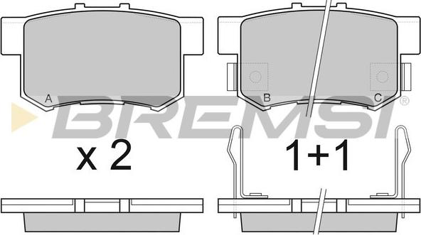 Bremsi BP2750 - Тормозные колодки, дисковые, комплект autosila-amz.com