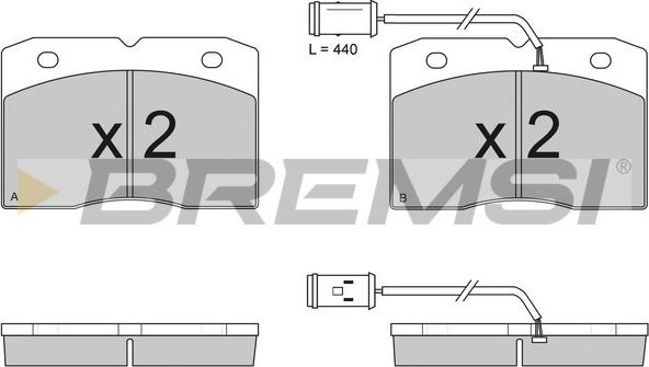 Bremsi BP2768 - Тормозные колодки, дисковые, комплект autosila-amz.com