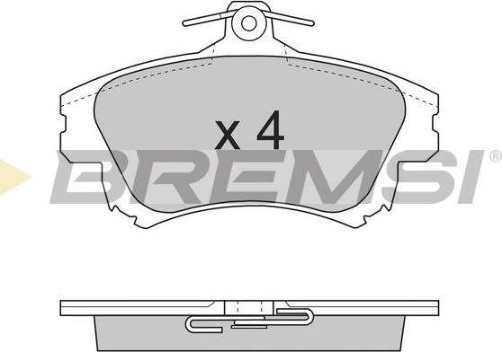 Bremsi BP2703 - Тормозные колодки, дисковые, комплект autosila-amz.com