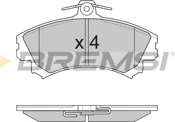 Bremsi BP2702 - Тормозные колодки, дисковые, комплект autosila-amz.com