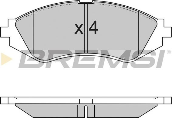 Bremsi BP2718 - Тормозные колодки, дисковые, комплект autosila-amz.com