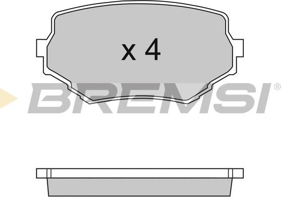 Bremsi BP2713 - Тормозные колодки, дисковые, комплект autosila-amz.com