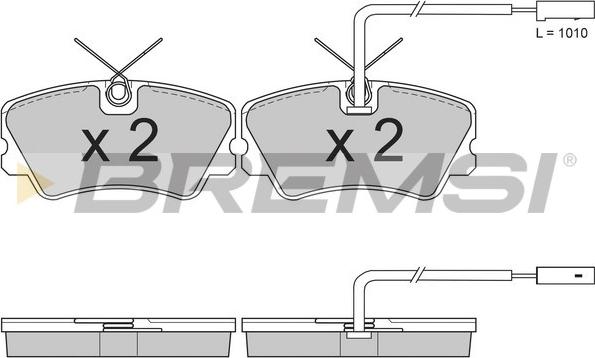 Bremsi BP2731 - Тормозные колодки, дисковые, комплект autosila-amz.com