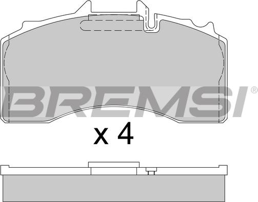 Bremsi BP7340 - Тормозные колодки, дисковые, комплект autosila-amz.com