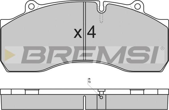 Bremsi BP7308 - Тормозные колодки, дисковые, комплект autosila-amz.com