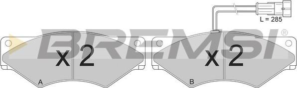 Bremsi BP7303 - Тормозные колодки, дисковые, комплект autosila-amz.com