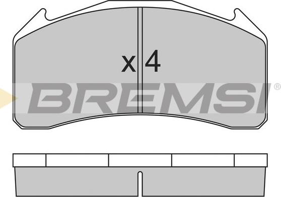 Bremsi BP7319 - Тормозные колодки, дисковые, комплект autosila-amz.com