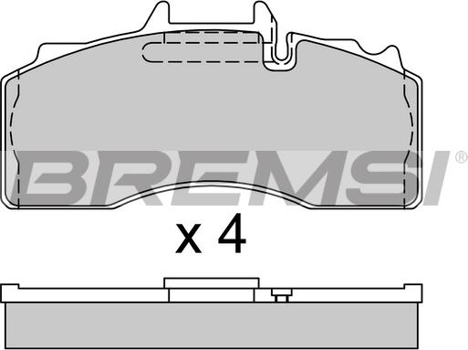 Bremsi BP7334 - Тормозные колодки, дисковые, комплект autosila-amz.com