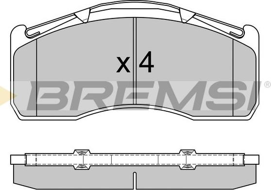 Bremsi BP7332 - Тормозные колодки, дисковые, комплект autosila-amz.com