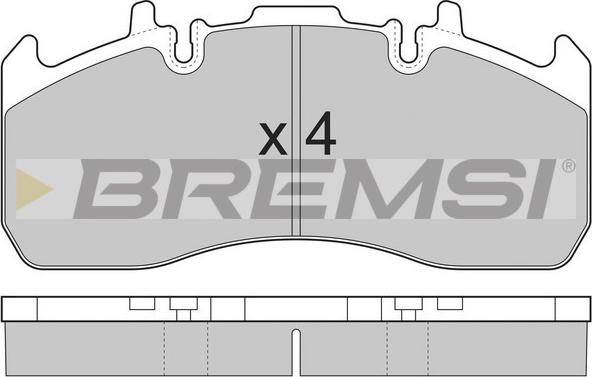 Bremsi BP7324 - Тормозные колодки, дисковые, комплект autosila-amz.com