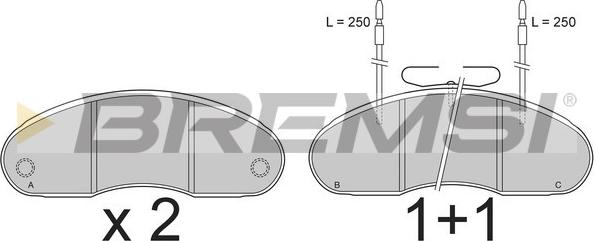 Bremsi BP7242 - Тормозные колодки, дисковые, комплект autosila-amz.com