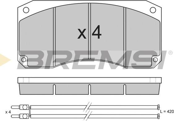 Bremsi BP7256 - Тормозные колодки, дисковые, комплект autosila-amz.com